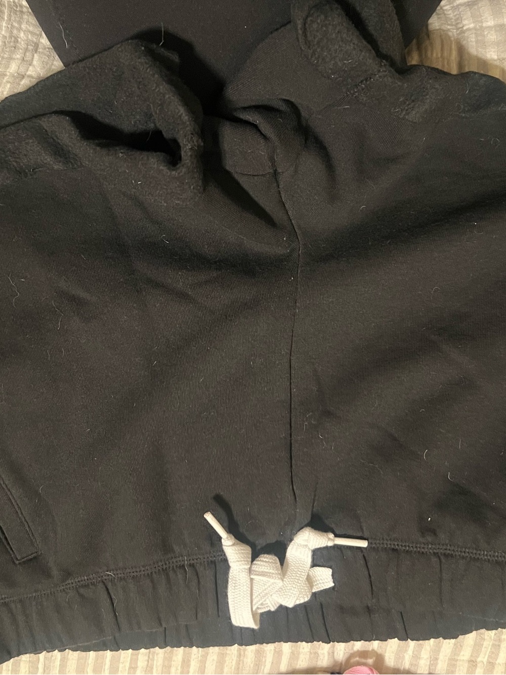 PINK Victoria's Secret Black Shorts with White Logo Tag